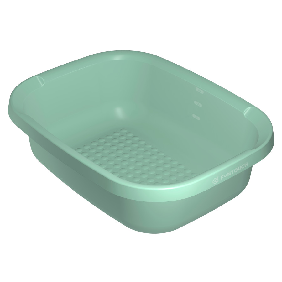 Таз прямоугольный с рифленым дном FUNTOUCH пищевой 18 л.