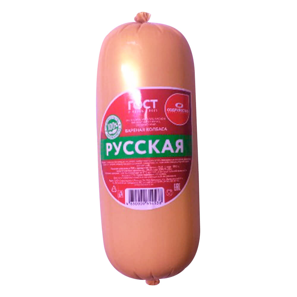 Колбаса вареная Русская ГОСТ, кат.Б, вес., ОАО Содружество