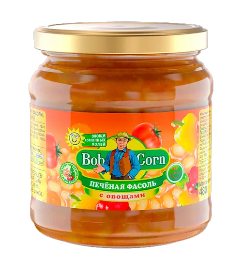 Печеная фасоль с овощами Bob Corn 480г ООО Белгородский консервный комбинат