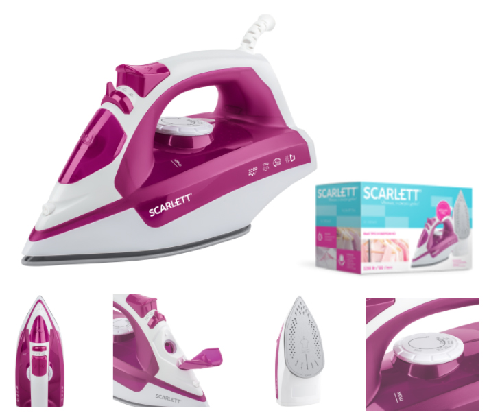 УТЮГ Scarlett SC SI30K25 2200Вт, (Керамическая подошва KeramoPro, ш*в*г 275х116х138)