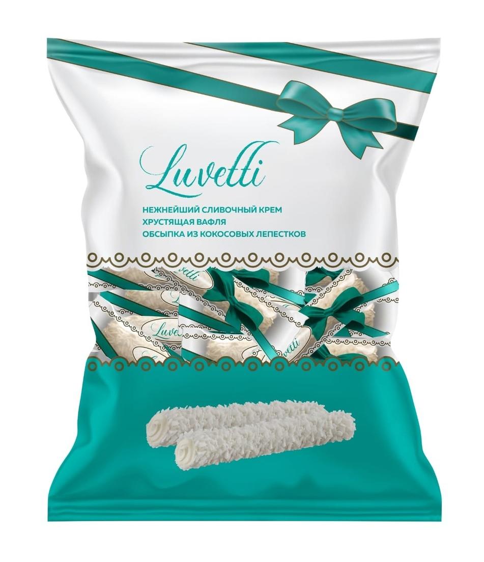 Конфеты глазированные Luvetti с кокосовой начинкой, 500 г КОНФЕСТА КФ ООО (производитель)