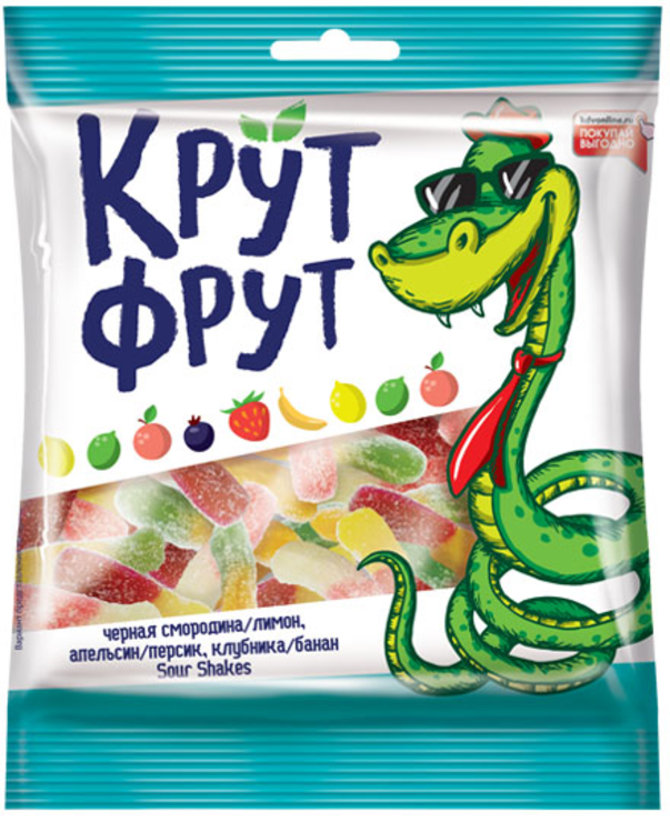 Мармелад жевательный КрутФрут 500 гр Змейка