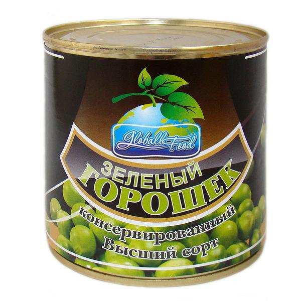 Горошек зелёный GloballFood ГОСТ высший сорт 420г