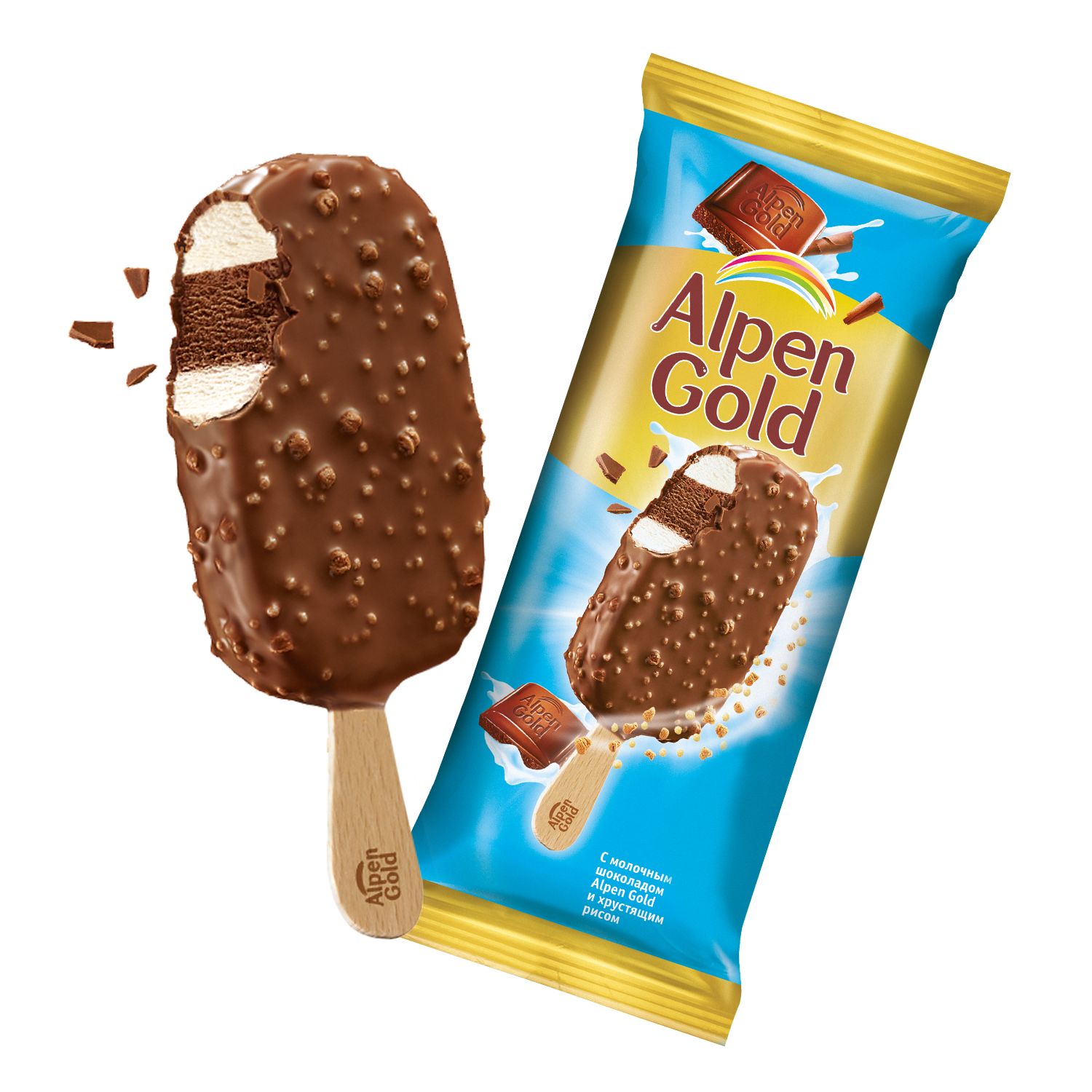 Мороженое эскимо Alpen Gold 58г (90мл) Фронери