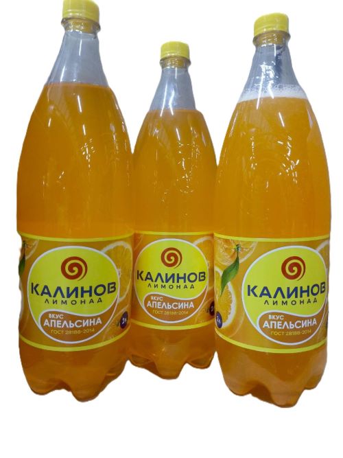 Напиток сильногаз. Калинов лимонад вкус Апельсина, 2л.