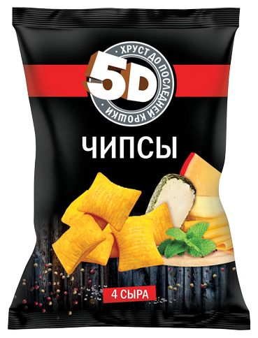 Чипсы пшеничные 5Д 250г 5Д ООО