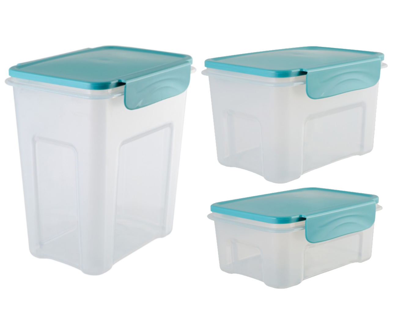 Набор контейнеров с защелками ЛОК ДУО д/СВЧ (0,75л, 1,1л и 1,8 л.)