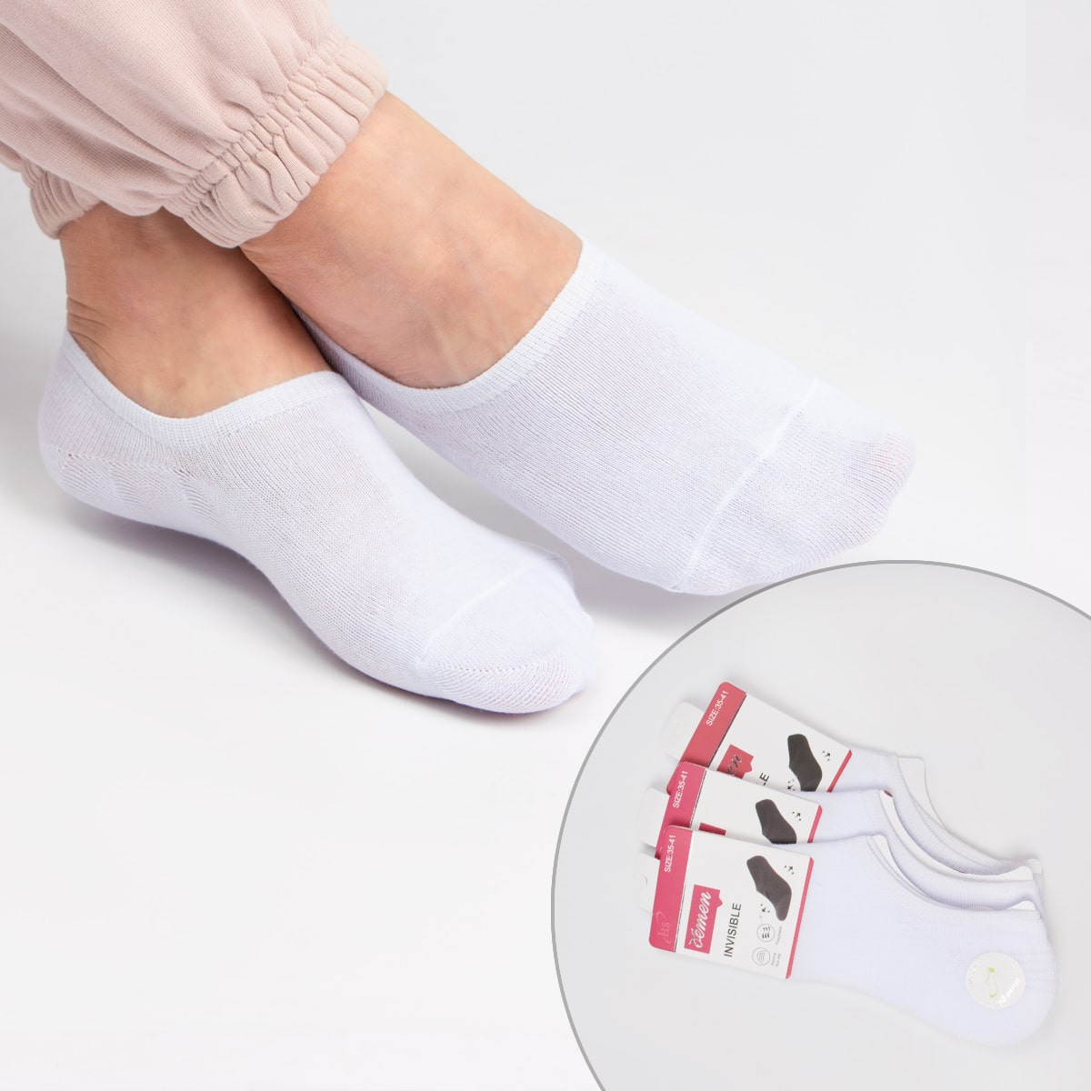 Носки следки м/ж 3 пары Ойман