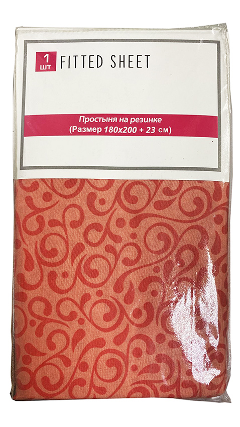 Простыня на резинке 140/160/180х200см, ранфорс, 100% хлопок, 120гр/м2