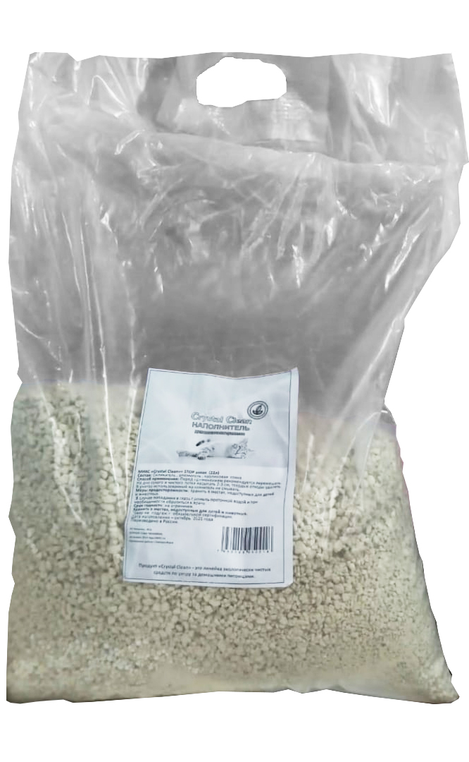 Наполнитель для кошачьих туалетов "Crystal Clean" силикагелевый с природными минералами 10 л