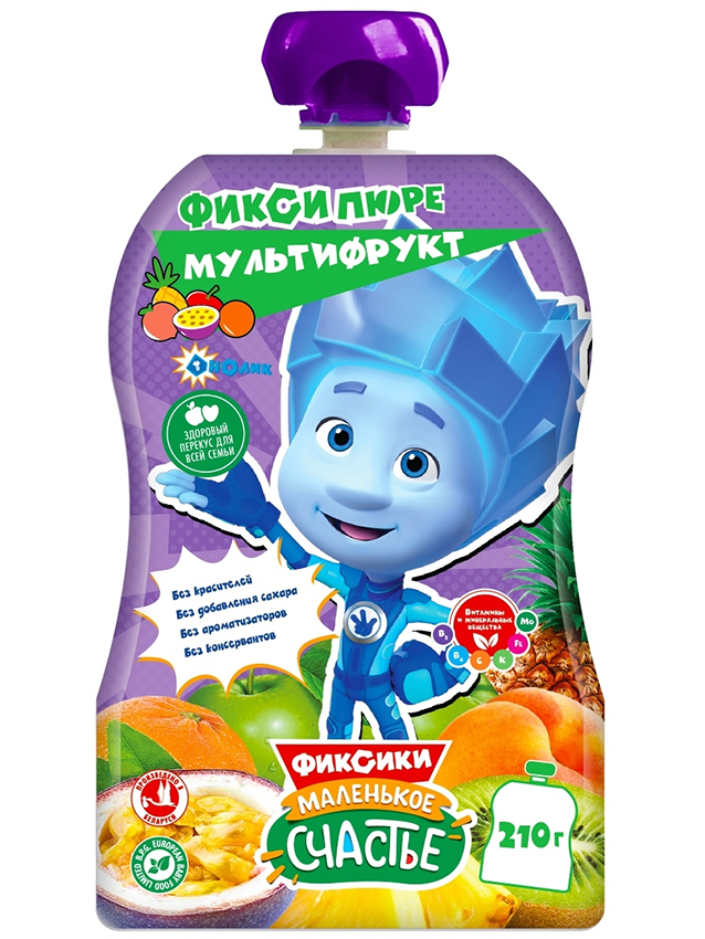 Пюре фруктовое для детского питания "Фиксики" 12*210гр Белфуд