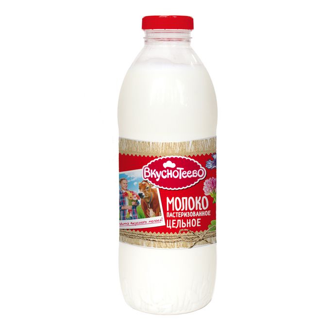 Молоко паст. Вкуснотеево 900г м.д.ж 3,5 6% ПЭТ