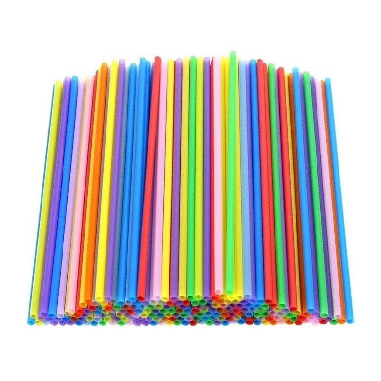 Трубочки для коктейля 20см "ЦВЕТНЫЕ" 100шт