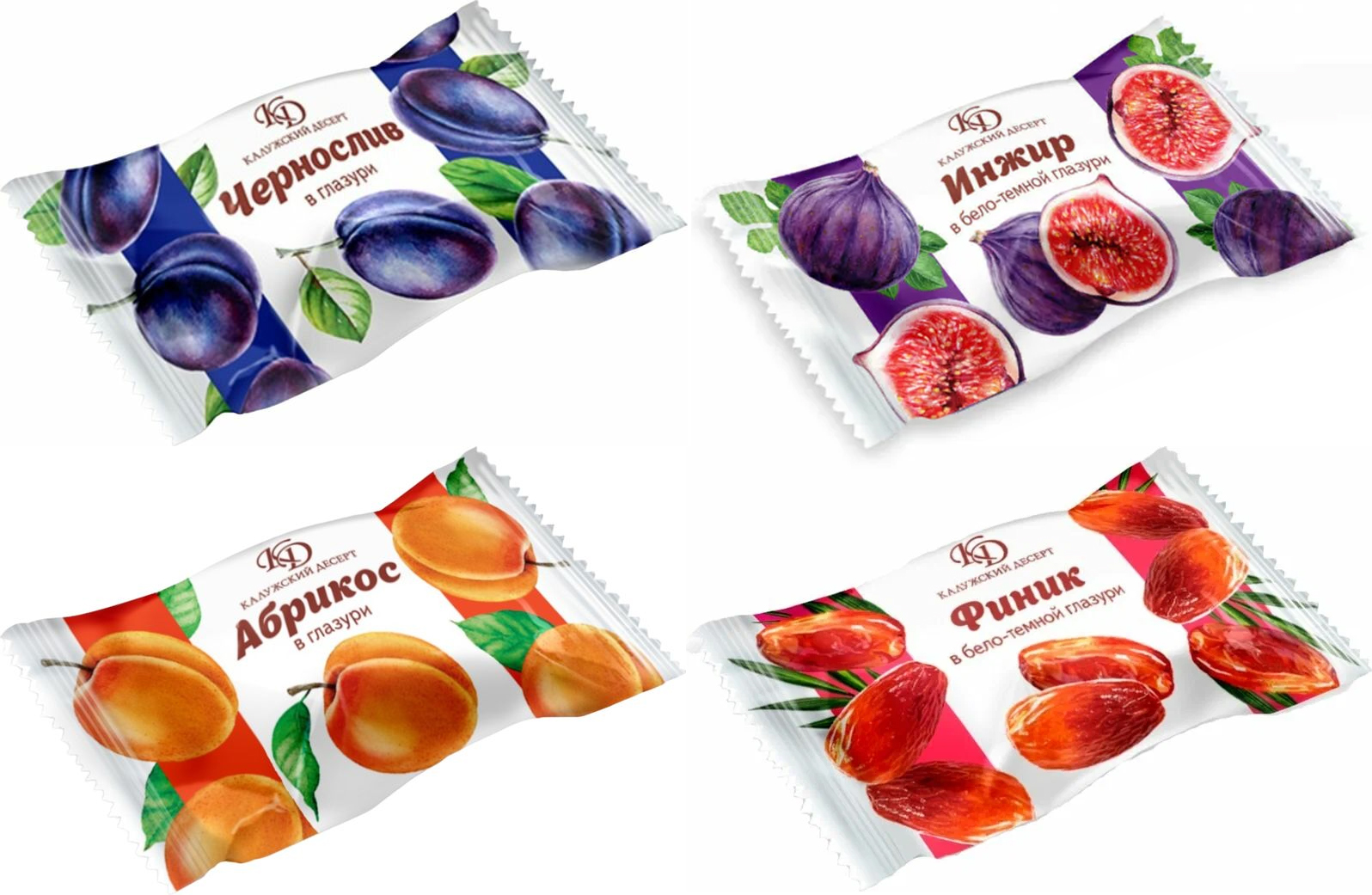 Конфеты глазированные "Калужский десерт" ассорти из фруктов 500 гр