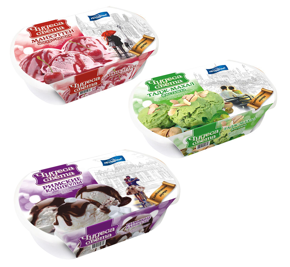 Мороженное Чудеса света 6 % 450г ванна ООО Лагуна