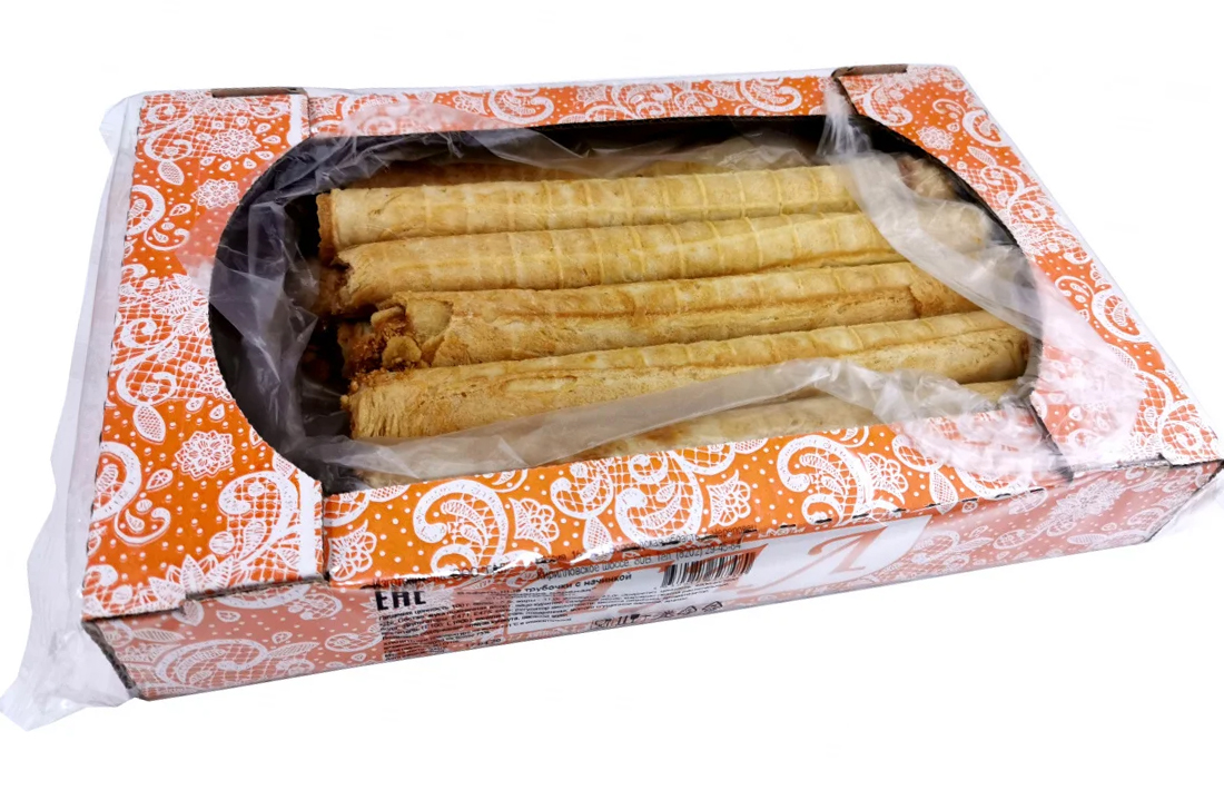 Вафельные трубочки с начинкой сгущенное молоко.