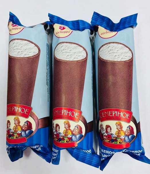 Мороженое Лакомка Семейное сливочное во взб шок гл 90 гр