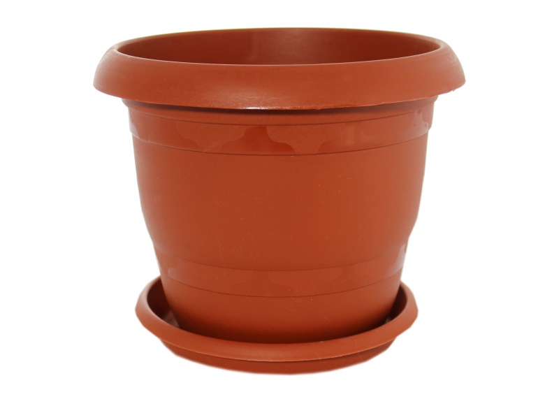 Горшок для цветов D23 см, 4л с поддоном