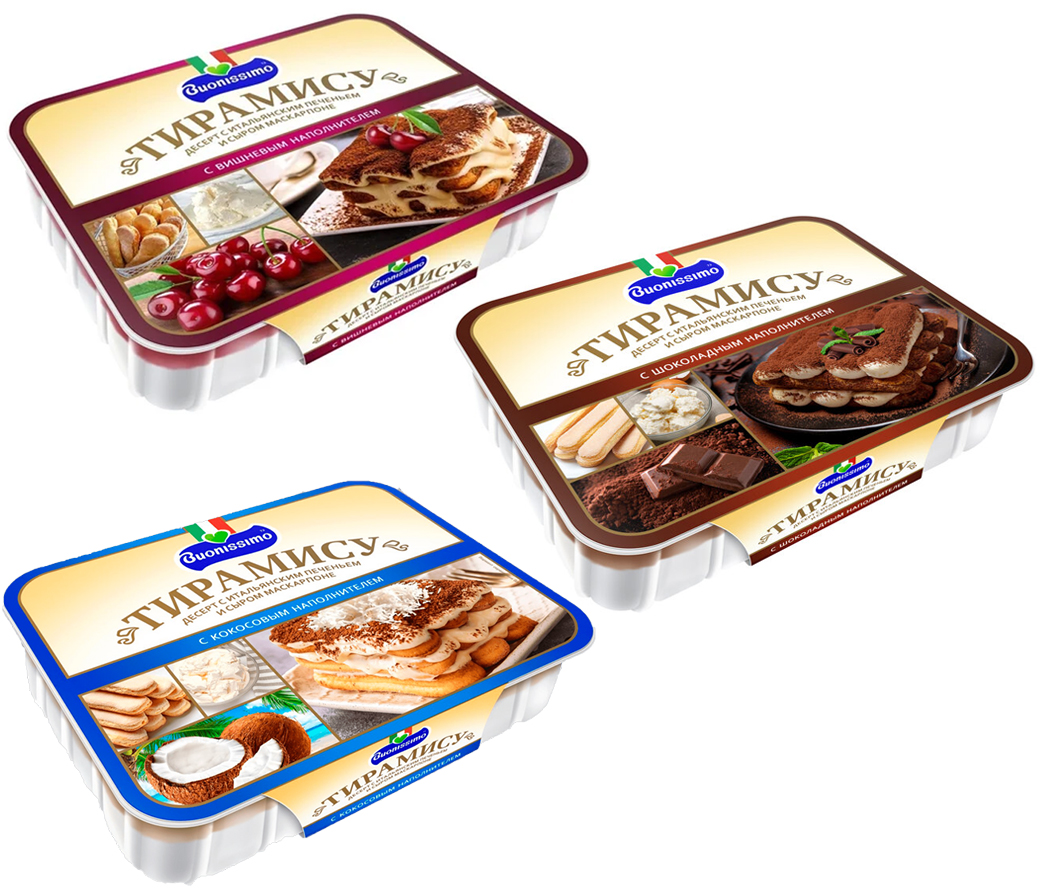 Крем с творогом и печеньем "Тирамису" с наполнителем 600 г ООО Азбука Сыра