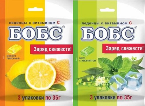 Карамель леденцовая БОБС с витамином С, 3*35г