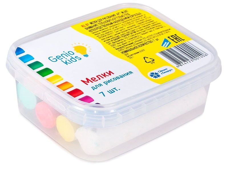 Мелки для рисования GENIO KIDS ART 7шт толстые