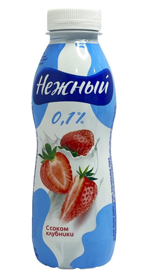 Напиток йогуртный Услада Легкая с соком клубники/персика, БЗМЖ, 0,1% 420гр, Эрманн ООО