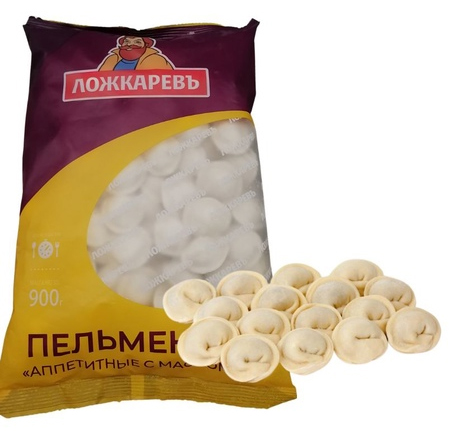 Пельмени "Аппетитные с маслом" Ложкаревъ зам\фас\900г\ООО Шельф 2000