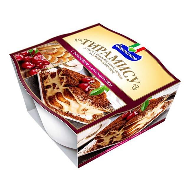 Крем с творогом СЛАДКИЙ "Тирамису" с наполнителем 150г "Азбука сыра"