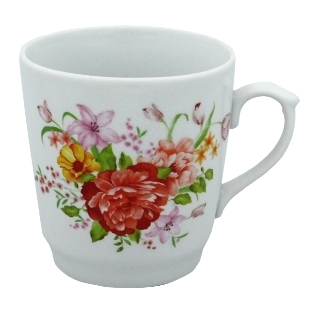 Кружка 350 мл фарфор белая с декором "Добруш"