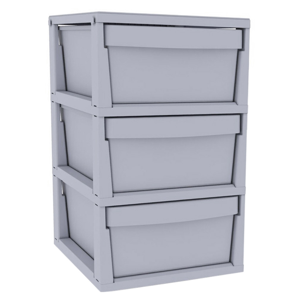 Стеллаж UNIQUM 3 секции с корзинами по 11л 37*29*50см