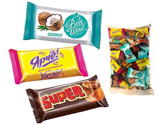 Набор Конфет Ярче, Супер, БонТайм 500гр КДВ Групп ООО