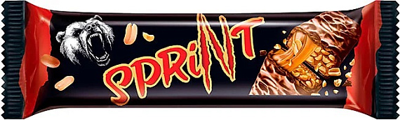 Батончик Спринт с жар.арахисом и мяг.карамелью 50г