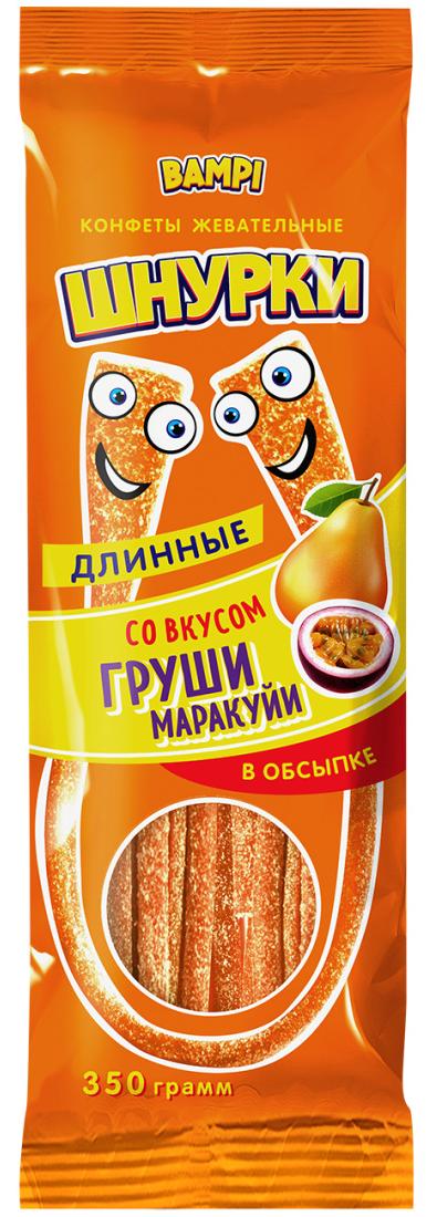 Мармелад жевательный в кисло сладкой обсыпке "Жевательные шнурки" 350гр ООО "Летож"