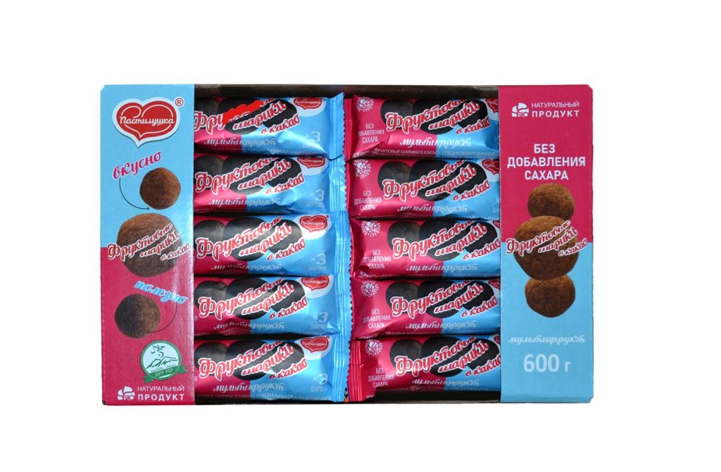 Фруктовые шарики в какао шт 600гр. Пастилушка