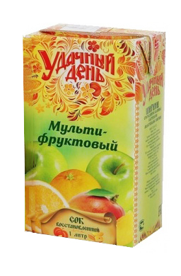  Сок мультифруктовый восстановленный "Удачный день" 1л ООО "Экологический сок"