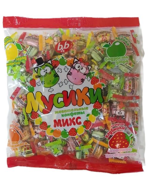 Конфеты жевательные микс БИ ЭНД БИ (1К.) БИ ЭНД БИ АО (производитель)