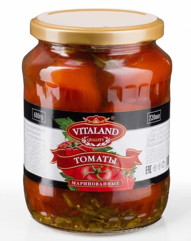 Томаты черри "VITALAND" маринованные с/б 720мл