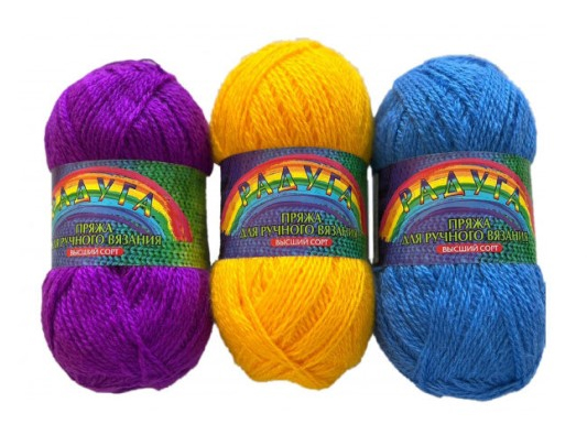 Пряжа для ручного вязания "Радуга" 150г, кашмилон/шерсть 60%, полиэстер 40%