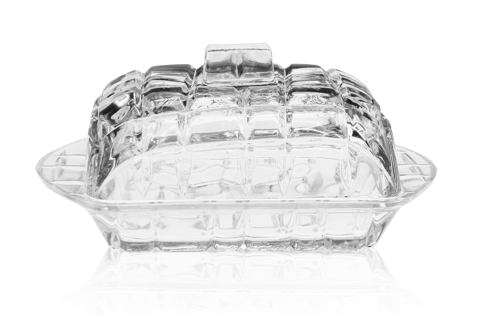 Масленка стекло 17,2*11*9 см в подарочной упаковке