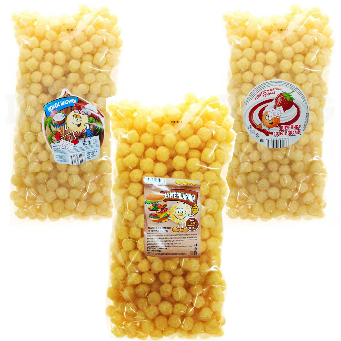 Кукурузные шарики 140гр Красный Город