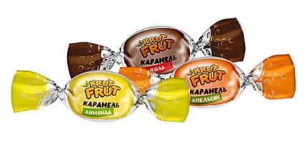 Карамель Крут Фрут с шипучей начинкой 500гр КДВ Групп ООО