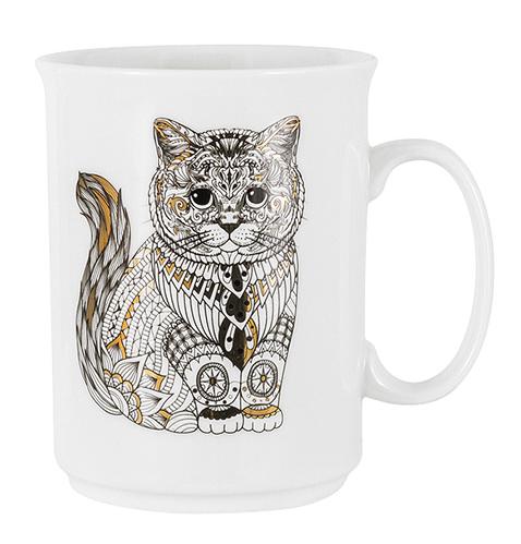 Кружка фарфоровая глазурь в ас те 415 мл