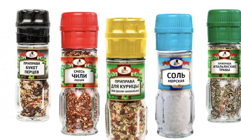 Набор приправ с мельницей многоразового использования СВ 360гр, ООО "ТД АВС"