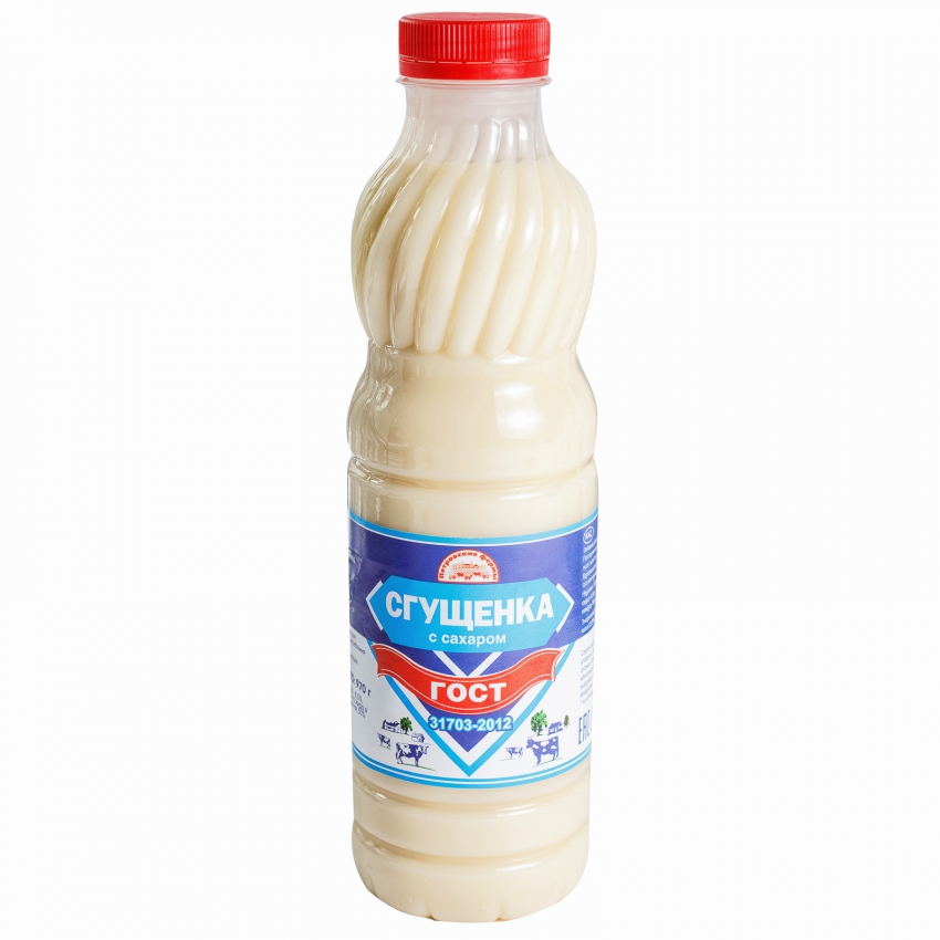 Продукт сгущенный c сахаром 1кг 1% Петровские фермы СЗМЖ Пэт бут АО Поречский консервный завод
