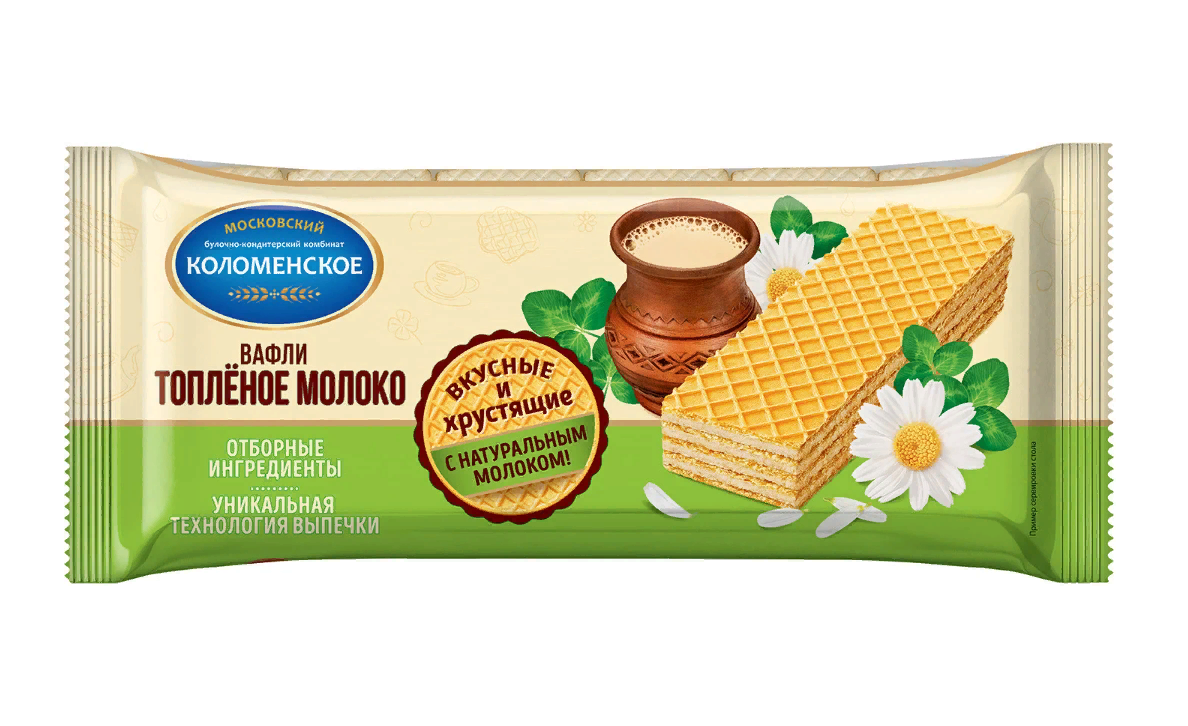 Вафли Топленое молоко ГОСТ, 240г ТМ Коломенский