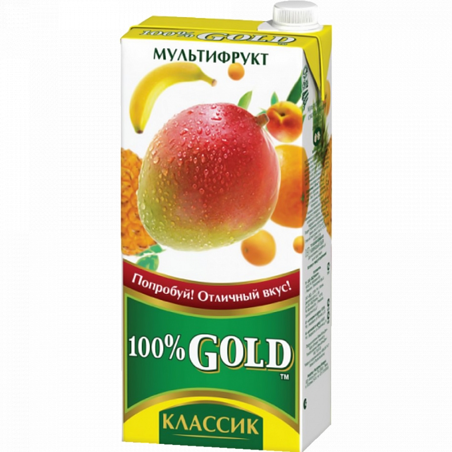 Напиток сокосодержащий "Голд" 100% клас мультифрукт/ 1,93л