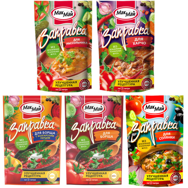 Заправка для супов (борщ, солянка, харчо,рассольник)ТМ "МакМай" дой пак 250гр