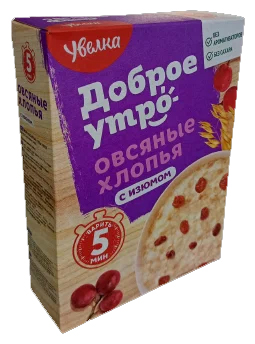 Хлопья овсяные с изюмом 500гр ООО "Ресурс"
