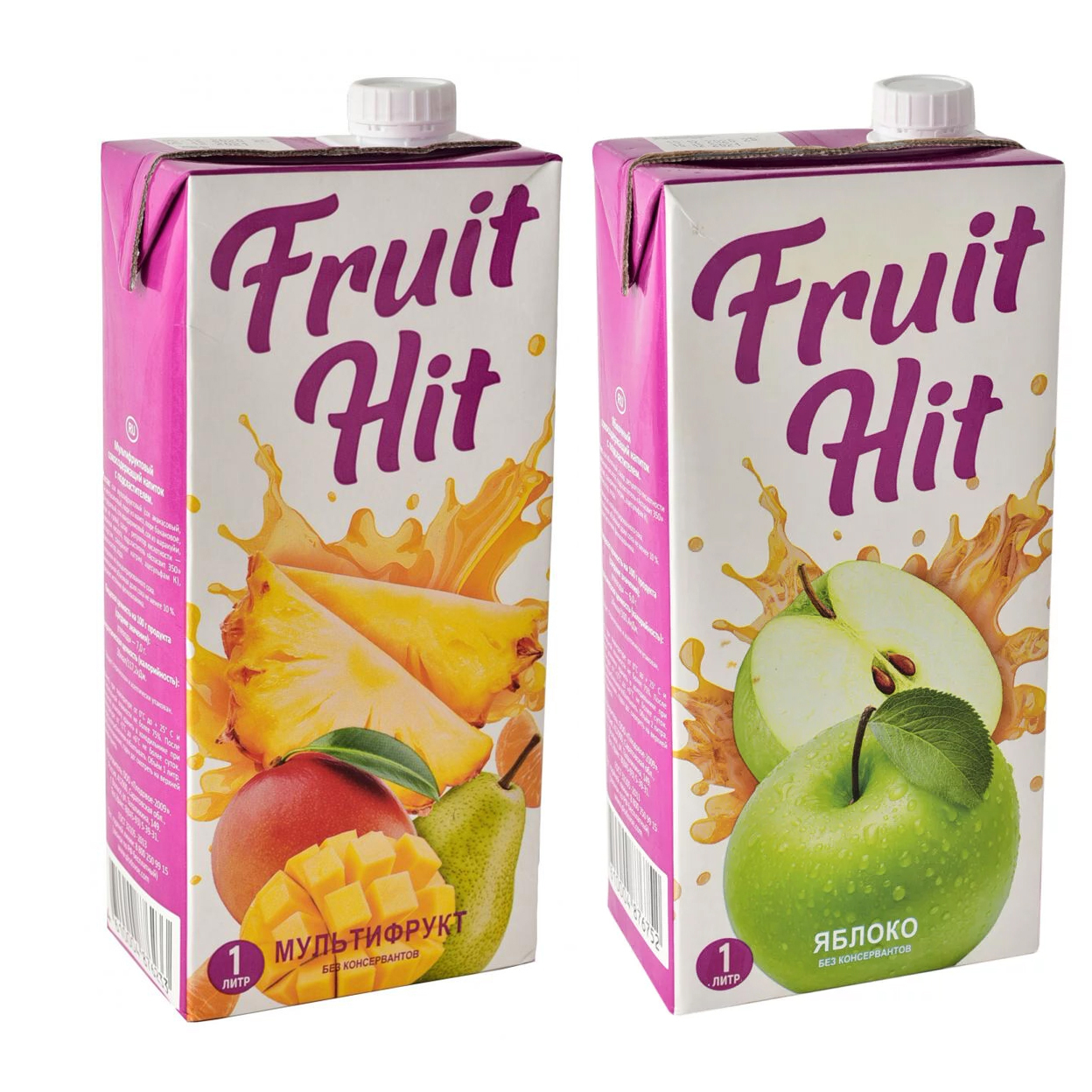Нектар "FRUIT HIT" Мультифрукт/Яблоко 1л т/пак ООО "Тенкард"