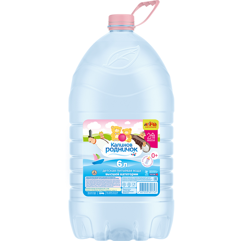 Вода питьевая Калинов родничок 6л д/ дет. питания негаз.
